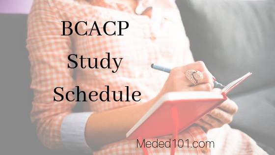 BCACP Study Schedule