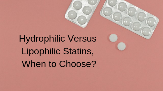 hydrophilic versus a lipophilic statin