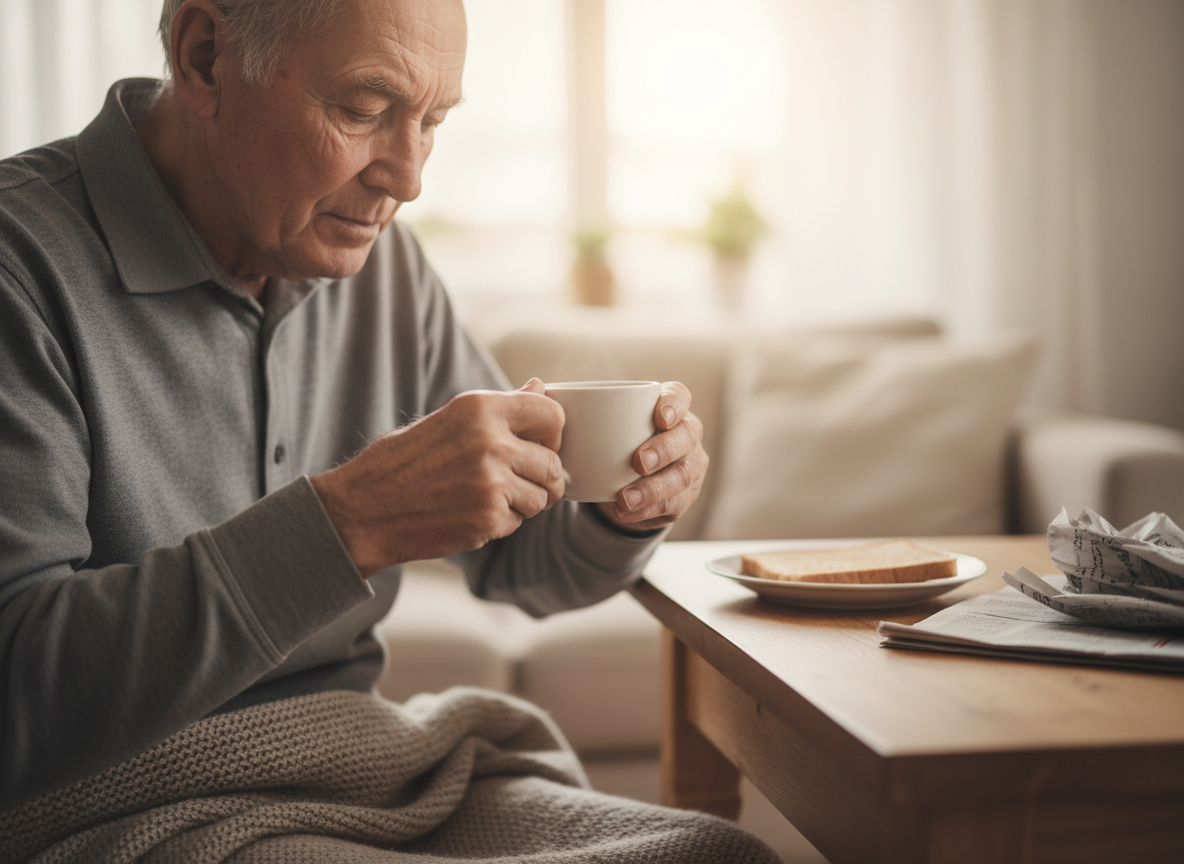 Firefly_Gemini Flash_elderly male with parkinsons disease 748711