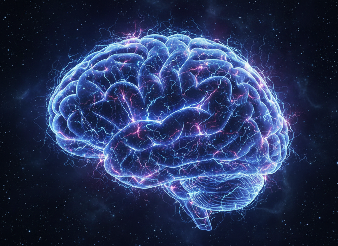 Firefly_Gemini Flash_electrified brain with synapses firing 75802